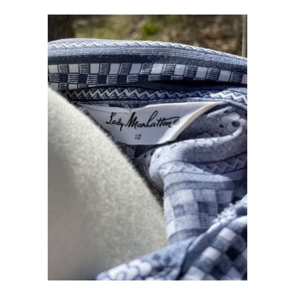 Vintage 70s Lady Manhattan Shirt Novelty Floral Sz 12 - Picture 11 of 12